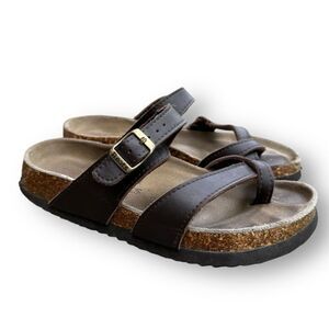 Natural Roots Health and Comfort Slip on Brown Cork Sandals Women’s size 7